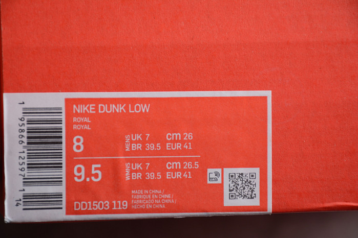 nike dunk low"white and university red" dd1503-119