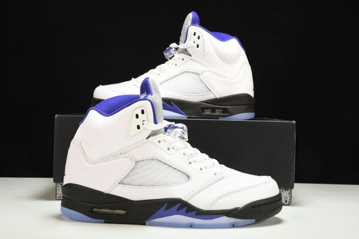 air jordan 5 white/dark concord-black dd0587-141