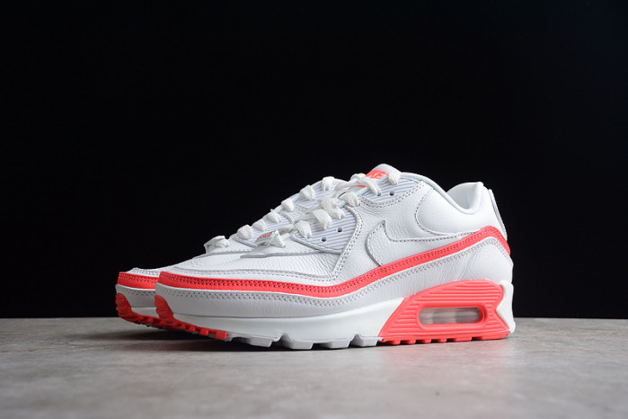 nike air max 90 undefeated white solar red cj7197-103