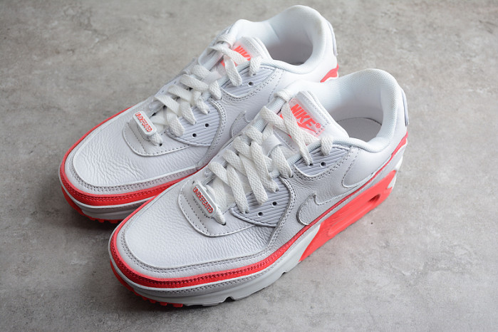 nike air max 90 undefeated white solar red cj7197-103