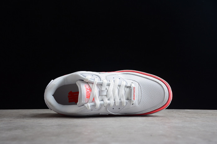 nike air max 90 undefeated white solar red cj7197-103